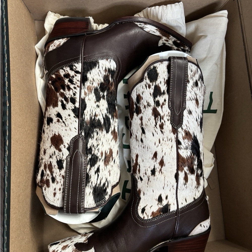 BRAND NEW Sold Out Limited Edition Tecovas Sadie Hair on Hide Cowgirl Boots - Picture 2 of 6